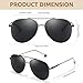 TJUTR Tangle Free Aviator Sunglasses for Women Men, Polarized UV400 Protection Trendy Shades, No-Snag Metal Frame Glasses