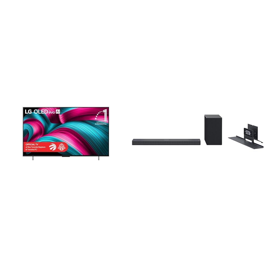 LG 42-Inch C5 OLED evo 4K Smart TV and, LG SC9S 3.1.3 Channel 400W C-Series OLED Soundbar, Dolby Atmos