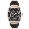 Philipp Plein The $keleton Collection Luxury Mens Watch Timepieces with a Brown Strap Featuring a Rosegold Case and a Black Dial