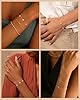 KELAIEN Birthstone Gold Clover Bracelet Dainty 14K Gold Plated Cute Friendship Stackable Bracelets for Women No Tarnish Trendy Charm Best Friend Bracelet Stack for Birthday Jewelry #5