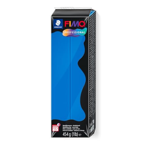 Staedtler FIMO professional - Pain pâte à modeler - 454 grammes - Bleu pur - 8041-300