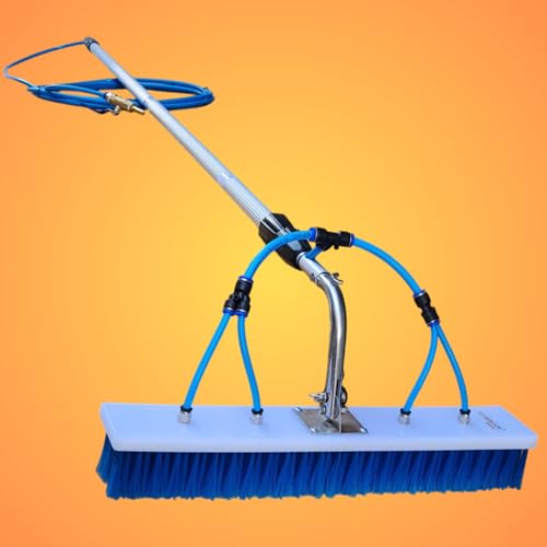 Image of Kenbrook Solar 4 Meters Long Solar Cleaning Kit with Nylon Brush and 180 Rotatable Bend, Water Fed PU Pipe & Adjustable Telescopic Extension Pole from 1.5 to 4 Meters