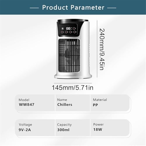 Tragbarer Klimaanlagenventilator- kleiner Klimaanlagenventilator | USB- Luftkühler Persönliche Leise Klimaanlage für Zimmer Indoor Camping-5