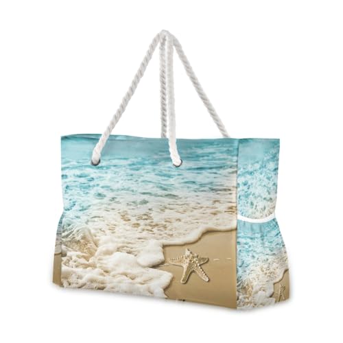 Image of senya Large Beach Bags Totes Swim Canvas Tote Shoulder Bag Water Resistant Bags for Gym Travel Daily