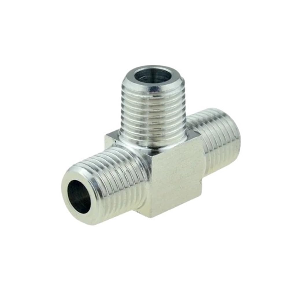 Codo en T de 4 vías de acero inoxidable 304 para tubos roscados de alta presión