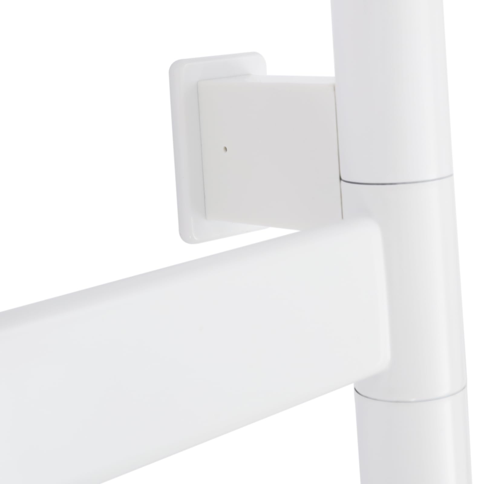 Scaldasalviette elettrico girevole a 180°, intelligente LED touch screen, portasciugamani rotante, per bagno, montaggio a parete, scaldasalviette (bianco)