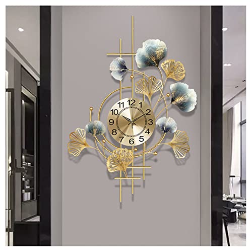 Grande horloge murale moderne ginkgo pour sublimer l'ambiance de votre salon
