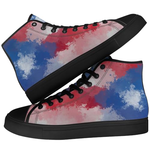 High Top Shoes High Top Canvas Sneakers Puerto Rico Flag Shoes for Men Women3