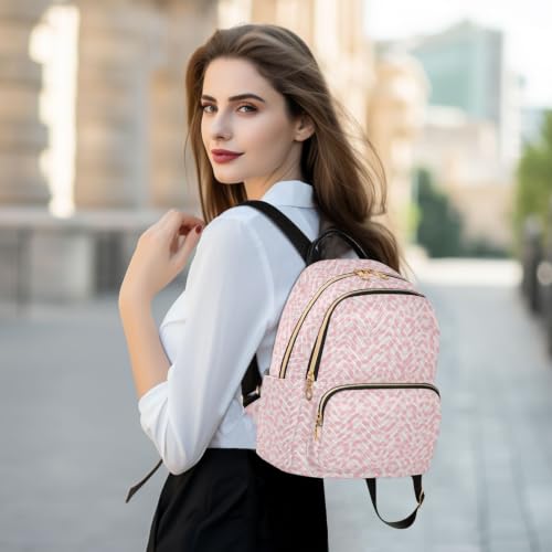 Image of ALAZA Pink Leopard Cheetah Print Small Backpack Purse for Women Travel Bag Fashion Daypack Back Pack Shoulder Bag