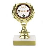 SHOP AWARDS AND GIFTS STEM Trophy, Science Technology Engineering Mathematics with Custom Plate, Engravable Customizable Personalized Award for School, Student, 5-1/4 Inch