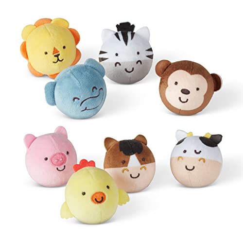 Image of Melissa & Doug Rollables Safari and Farm Friends Infant and Toddler Toy 12-Pack