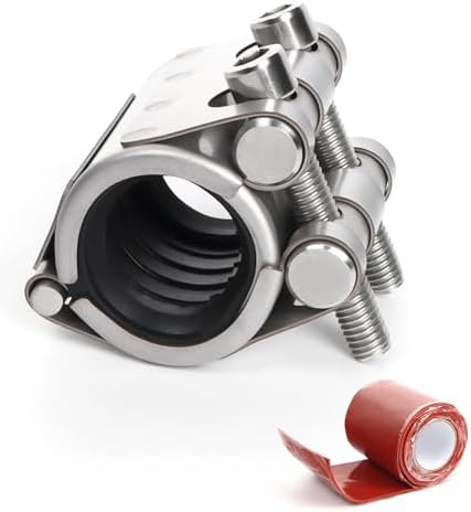 Kodilin Upgraded Pipe Repair Clamp with M1 Self-Adhesive Leak-Sea...