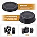 JJC 2-Pack Body Cap and Rear Lens Cap Cover Kit for Nikon D7000 D7100 D7200 D7500 D5600 D5500 D5300 D5200 D5100 D3500 D3400 D3300 D3200 D780 D750 D610 D500 D850 D810 & More Nikon F Mount DSLR and Lens