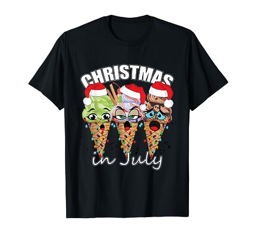 Funny Christmas in July Summer Icecream T-Shirt