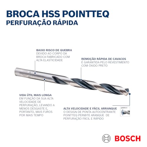 Bosch Jogo Broca para Metal HSS-PointTeQ 2-6mm 5 peças
