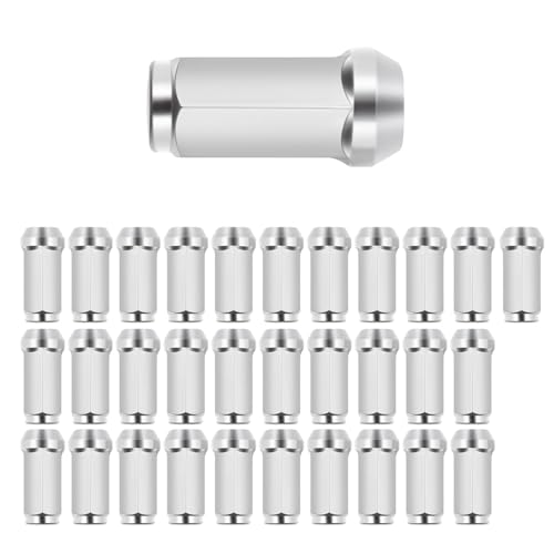 Image of SCITOO M14x1.5 Wheel Lug Nuts,Chrome Lug Nuts Spline Closed End Socket Thread,14X1.5 Lug Nuts 3 /4 inch Hex for Ford for F-250 for GMC Yukon for Cadillac 32pcs Chrome