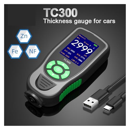 Medidor digital de espesor de pintura TC300 para automóvil, con detección automática F/NF miniatura 2