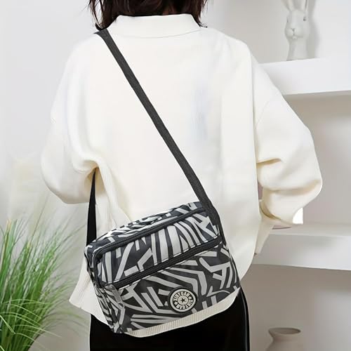 Image of MOMISY Women Mobile Messenger cellphone Bag Ladies Nylon Shoulder Cross Body Long Strap for College, Outing, Travelling, Work