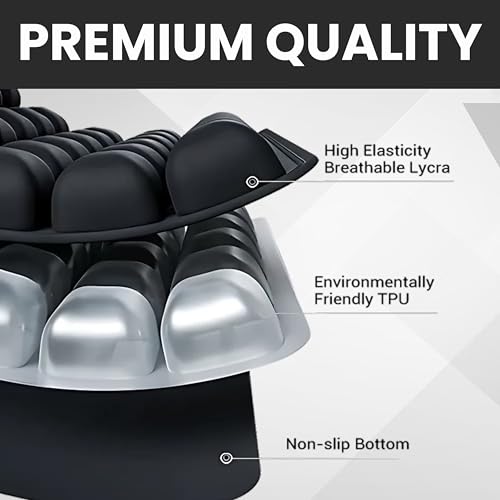 Image of LITEWEIGH AIRBAG Shoulder Strap Pad | Ergonomic, Air Suspension Technology | Reduce Shoulder Strain by 30% | Adjustable Anti-Skid Design | Perfect for Backpacks, Cameras & More |34cm| Pack Of 1(Black)