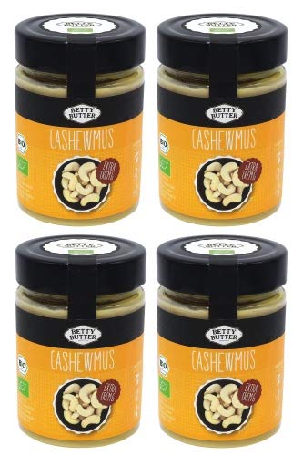 4er Spar Pack, Bio Premium Cashewmus, geröstet, 4 x 330 g, Cashewbutter, Cashewpüree, natürliches Nussmus ohne Zusatzstoffe, aus Fairtrade-Bio-Cashews Cover