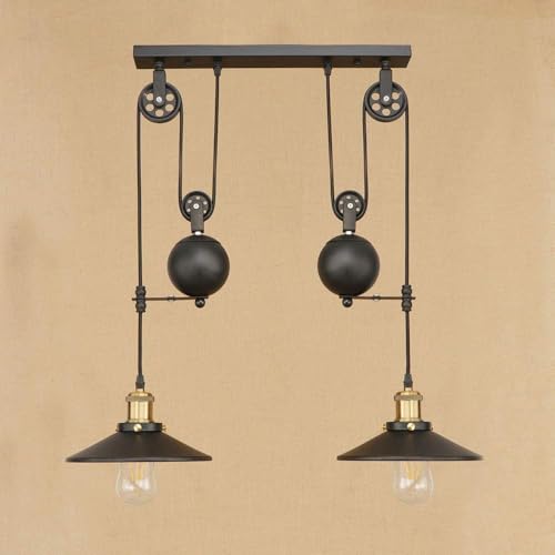 Lampe suspendue réglable en hauteur pour îlot central et salon