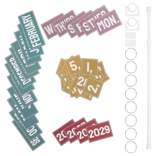 Calendario de tarjetas de cambio para aula 2026-2029 con soporte metalico interactivo