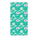 Baumwoll-Bettlaken für Babybett für Jungen und Mädchen, weich, bequem, Gänseblümchen, pfirsichweiß, türkis, Musselin, Bettwäsche für Kinderzimmer, 1 Stück, Sabanas para cuna 99 x 68 cm