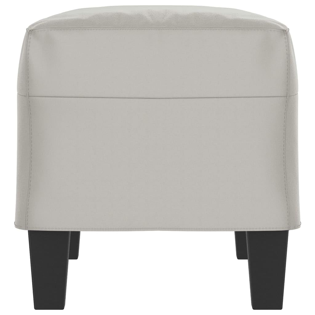 Panchina grigio chiaro, tessuto in microfibra, 70 x 35 x 41 cm, imbottita con schiuma, panca come panca da corridoio, poggiapiedi o panca letto, con pratico contenitore