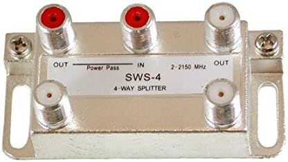 4-Way Splitter Wide Band 2 2100MHz Satellite Vertical High Isolation