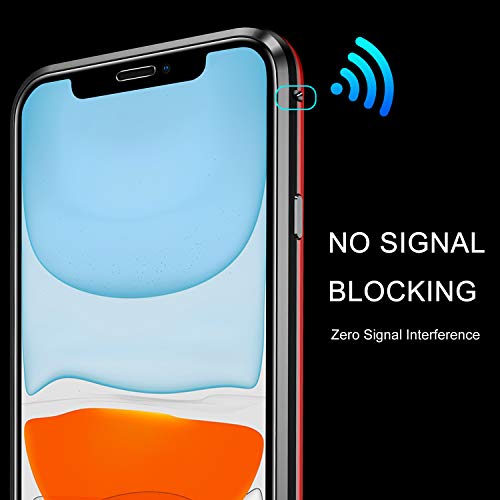 Zhike Iphone Xs Max Case, Magnetic Metal Frame Front And Back Tempered Glass Full Screen Coverage One-Piece Flip Cover Anti-Slip Design [Support Wireless Charging] (Red-Black) #TOP2