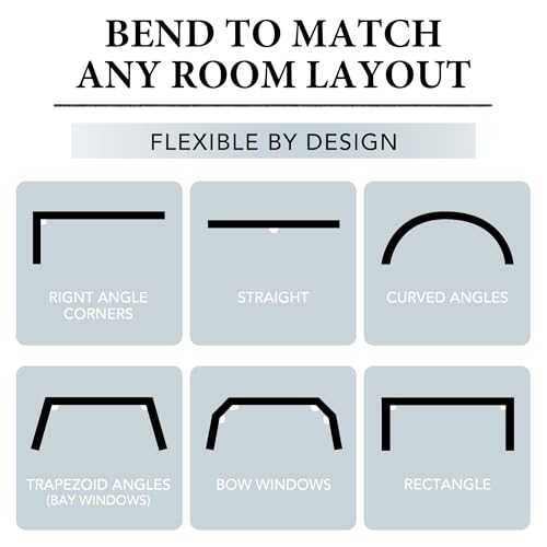 Image of RYB HOME Room Divider Curtains with Flexible Silent Track Wall /Ceiling Mount, Sliding Door Drapes Blackout, Floor to Ceiling Curtains with Hooks for Bedroom /Living Room, Grey, W100 x L96, 1 Panel