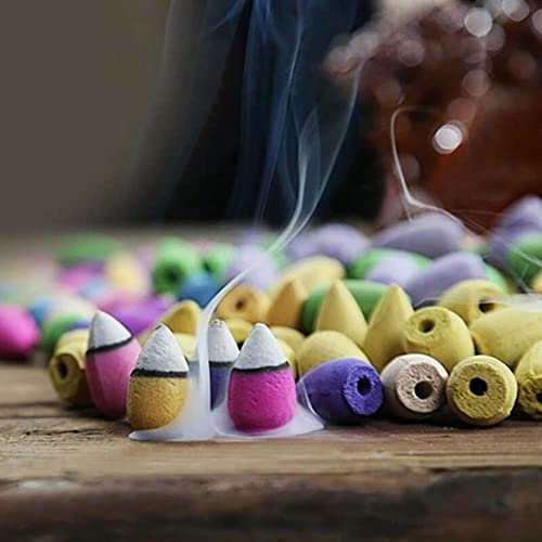 Blackzone 45Pcs Natural Smoke Back-Flow Incense Cones Fragrance Scent Aroma Spice Ocean #TOP4