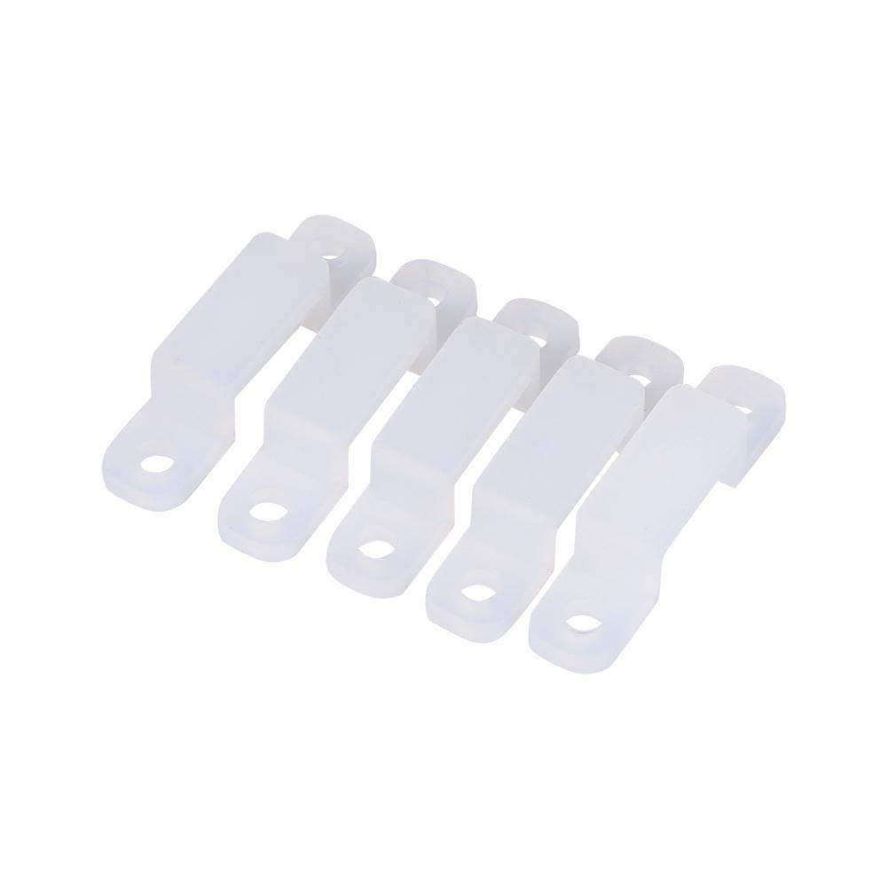 GOTOTOP Strip Light Mounting Bracket Clip, 100PCS 8/10/12mm Silicone Holder Clip For Fixing 3528 5050 1210 RGB LED strip Light(8mm)