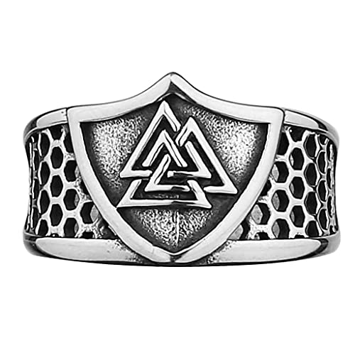 Bague Viking homme symbole runique scandinave à porter au quotidien look motard rock et païen