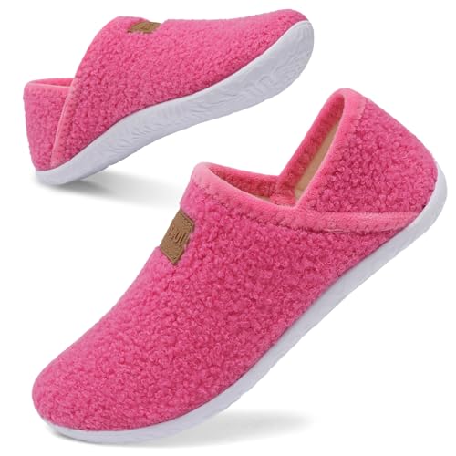 Image of Spesoul Fuzzy House Slippers for Women Men Indoor Closed Back Lightweight Cozy Faux Furry Lining Barefoot House Shoes Slipper Socks for Bedroom Home Office Yoga Outdoor Walking Shoes