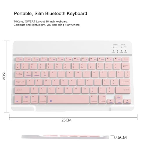 Image of Bluetooth Keyboard and Mouse Combo for iPad, 10 inch Wireless Keyboard & Mouse, Ultra-Slim Portable Rechargeable Keyboard for iPad Pro Air Mini iPhone Samsung Tablet, iPhone15 /14 /13 Pro