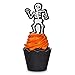 xo, Fetti Halloween Decorations Cupcake Toppers + Wrappers - set of 24 | Happy Halloween, Skeletons, Ghosts, Pumpkins + More