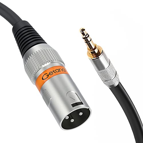 Getaria XLR maschio a 3,5 mm cavo1/8 TRS Jack a maschio cavo bilanciato 3,5 mm a 3 pin Cable (Male XLR to 3.5mm(1 Meters))