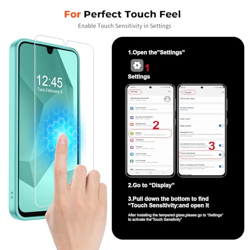 Image of SUPFINE Magnetic for Samsung Galaxy A16 5G Case with Screen Protector, (Built-in Magnets) (Military Grade Drop Protection) Slim Translucent Shockproof Phone Case,Blue Green