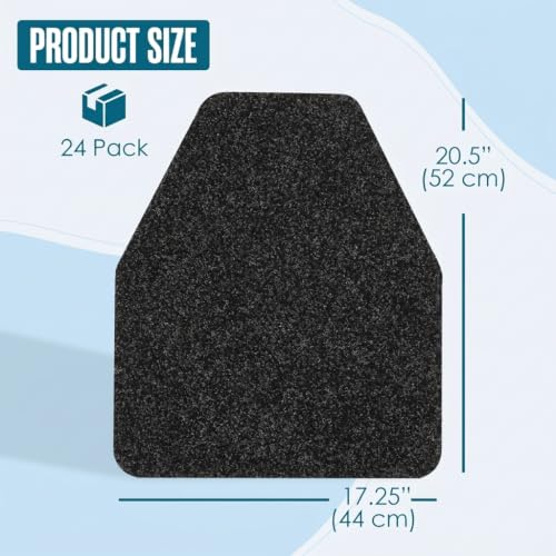 Image of Urinal Mats, Urinal Mats for Men Bathroom, Large, Black, 17.25x20.5 inch, 24PK | Houseables Floor Pads, Disposable Toilet Matt, for Pee, Commercial, Reusable, Urine, Splash Guard, Drip, Restroom, Mens Room
