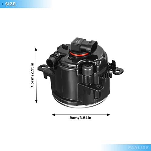 FANLIDE Fog Lights Assembly Front fit for Ford Explorer Fusion Focus and Lincoln and Honda CR-V Pilot and Nissan Subaru Acura, Replace# 4F9Z15200AA 33900-T0A-A01 - Image 5