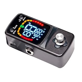 Featuring a real bypass design, the tuner pedal ensures that your guitar ' s signals remain unaltered and from any loss of tone or melodies Its small size ensures portability without compromising on functionality The LCD display on the tuner pedal pr...