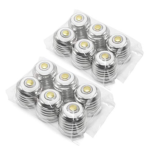 ETOPLIGHTING |12-Pack| E12  E26/E27 Base Light Bulb Converter for E26 Base Sockets UL Listed Lamp Base Adapter PBT Polymer Heat Resistant, APL1677