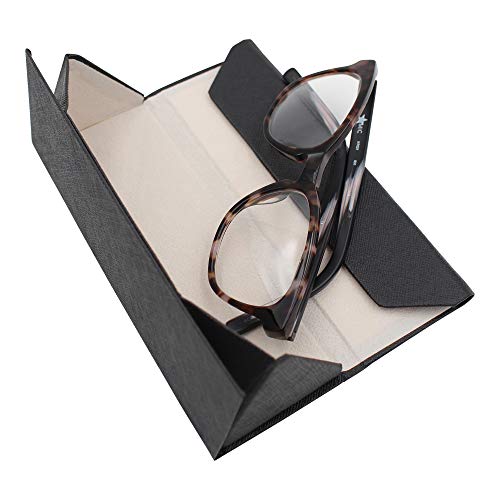 Image of Real Sic Glasses Case for Men and Women - Magnetic Folding Hard Shell Sunglass Holder - Inspired by Solid Color