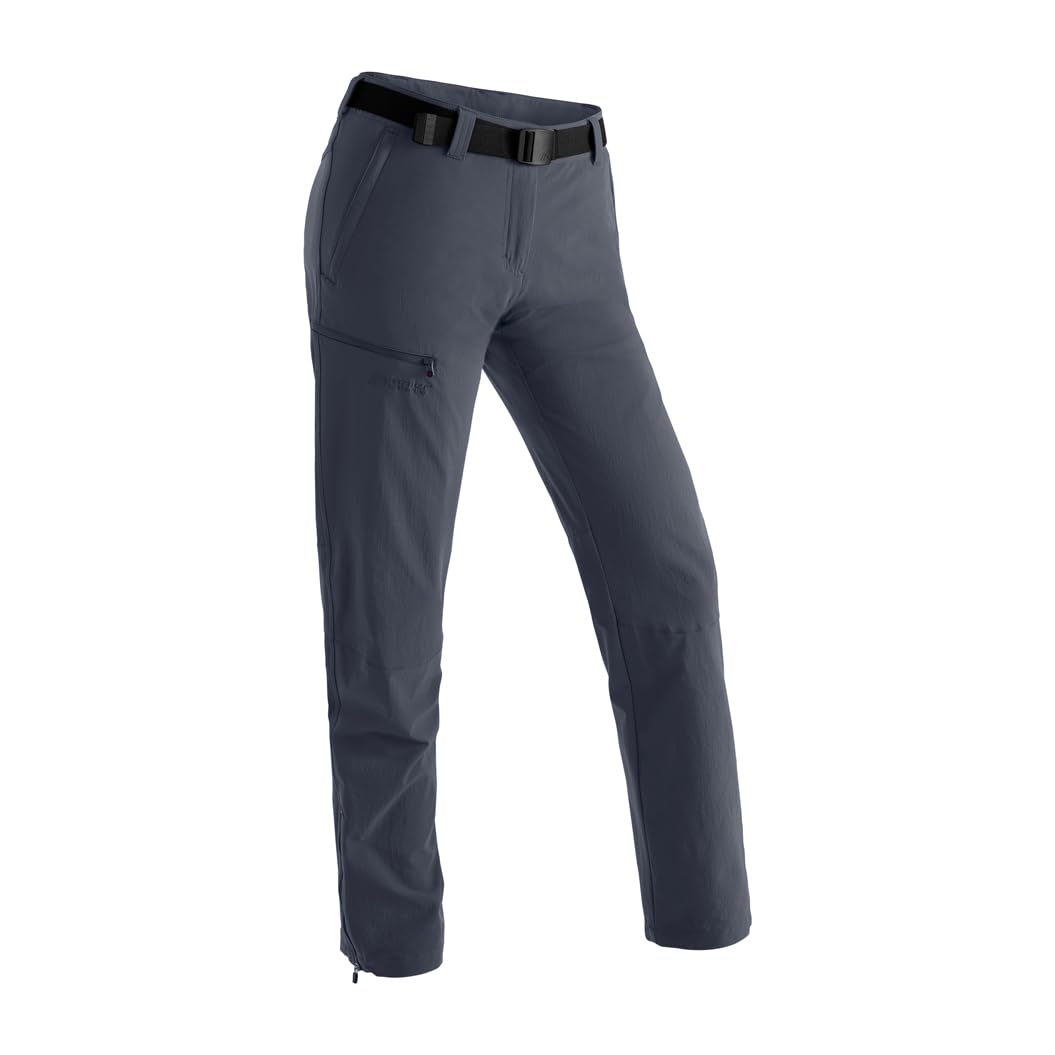 Maier Sports Inara Slim, Damen Wanderhose, Wasserabweisende Outdoorhose für Trekking und Hiking, Enganliegender Schnitt, PFC-frei, mSTRETCH pro 4 & Dryprotec, Grau, 48 (W40/L32)