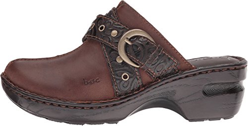 b.o.c. Women\'s Karley Chocolate Tooled Leatherclogs-and-Mules-Shoes 7 B(M) US