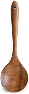 Teak Kitchen Utensils,Wooden Spoons Kitchenware Seasoning Scoop Dipping,Meal Rice Scoop,Soup Nonstick Pan Cookware Natural Utensils Handcrafted Cutlery Tool (Seasoning spoon(9.25x2.76in))