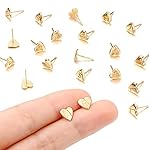 Heart Initial Stud Earrings for Girls - S925 Sterling Silver Post 14K Gold Plated Dainty Letter Earrings Hypoallergenic Little Initial Earrings for Women Girls Sensitive Girls Earrings - Image 5
