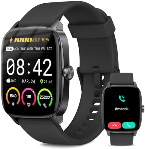 Smart Watches for Men Women, with Bluetooth Calling, 1.85" Screen...