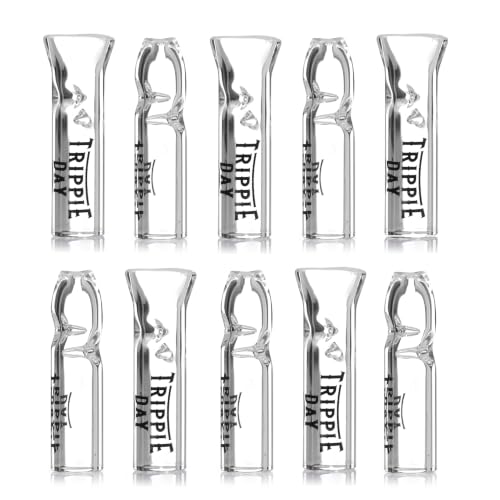 Trippie Day Reusable Glass filter Tips – 10 Pack...